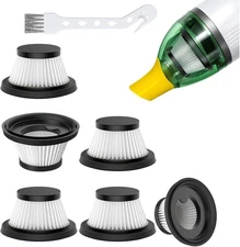 6 Pack Duck Vacuum Filter Replacement Compatible with Horsepower Duck Cordless V