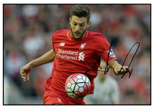 11102. Adam Lallana Signed Pictures (A4 Prints) Southampton Liverpool etc.