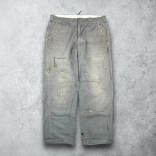 Vintage 50s Big Smith Distressed Chino Twill Pants Sanforized 32x28 Workwear