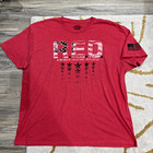 Harley Davidson HOG RED America Flag USA Tshirt XXL Remember Everyone Deployed