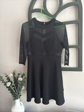Honey & Rosie Formal Black Sheer Mini Dress Size Medium