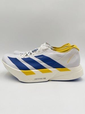 Adidas Men's Adizero Adios Pro 4 Running Size 11 White Blue Yellow |KI9388|