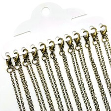 17 7/8" Pre-made Bronze Necklace Chains - US Seller