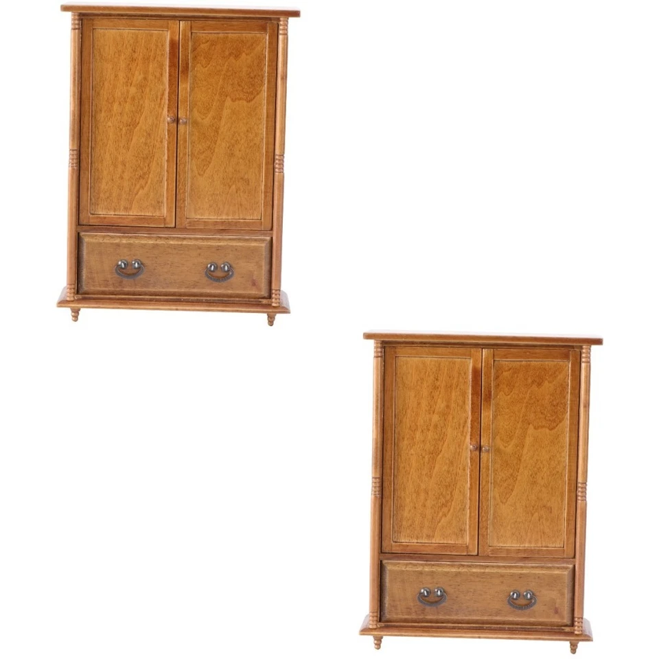  2 Pack Mini Möbel Miniaturen Puppenhaus Zubehör -Modellspielzeug -Hausspielzeug