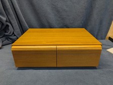 Vintage VHS Storage Holder Faux Wood Grain 2 Drawers Holds 18 Tapes Unbranded