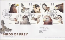 GB Stamps First Day Cover Birds of Prey, nature, eagle, hawk, falcon SHS 2019