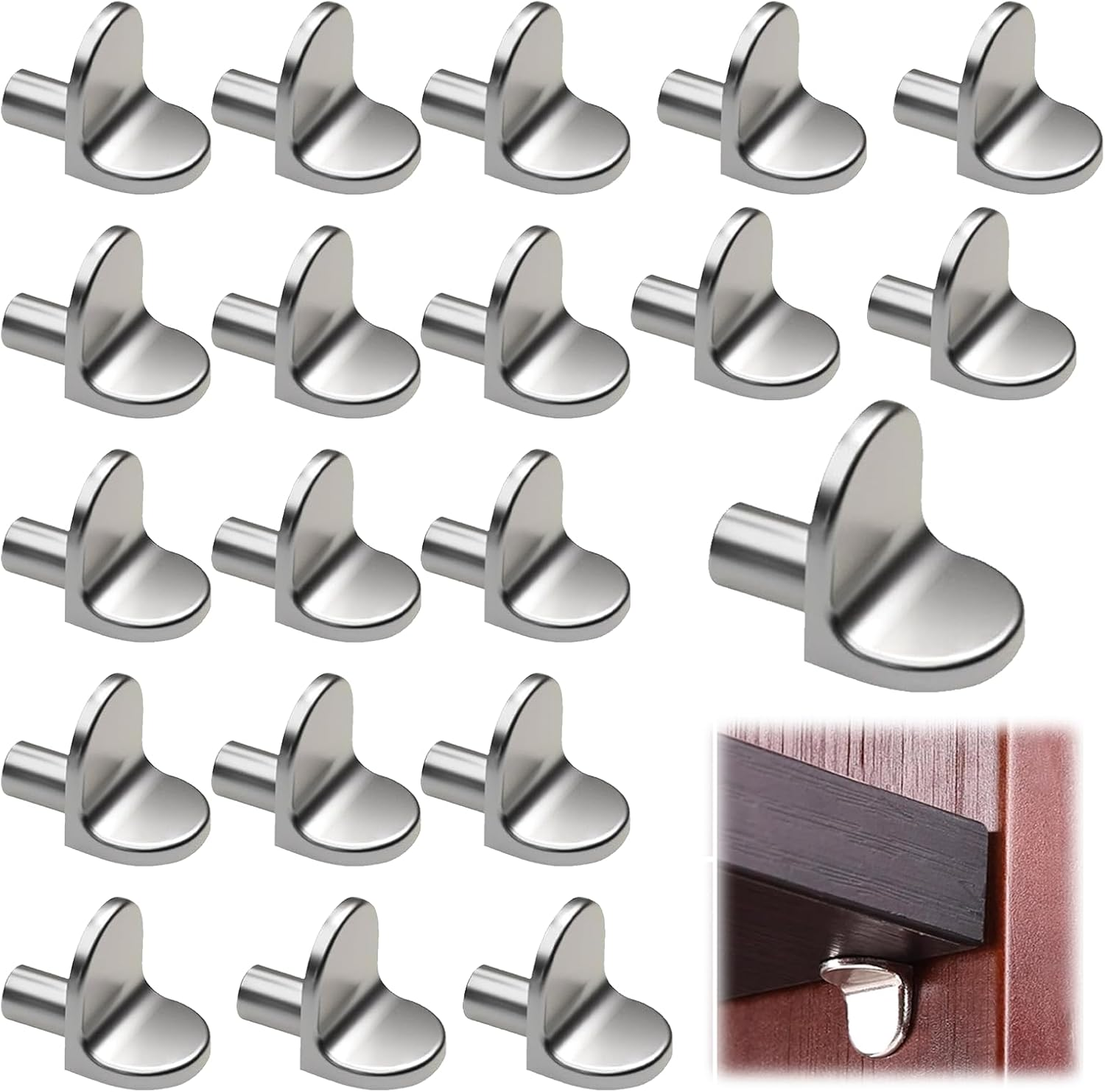 20 Pcs Shelf Support Pegs,Antirust Kitchen Cupboard Shelf Pegs,L Shape Kitchen C