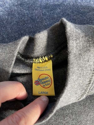 Vintage 90s Tultex Blank Sweatshirt USA Made Charcoal Minimalist Workwear Large