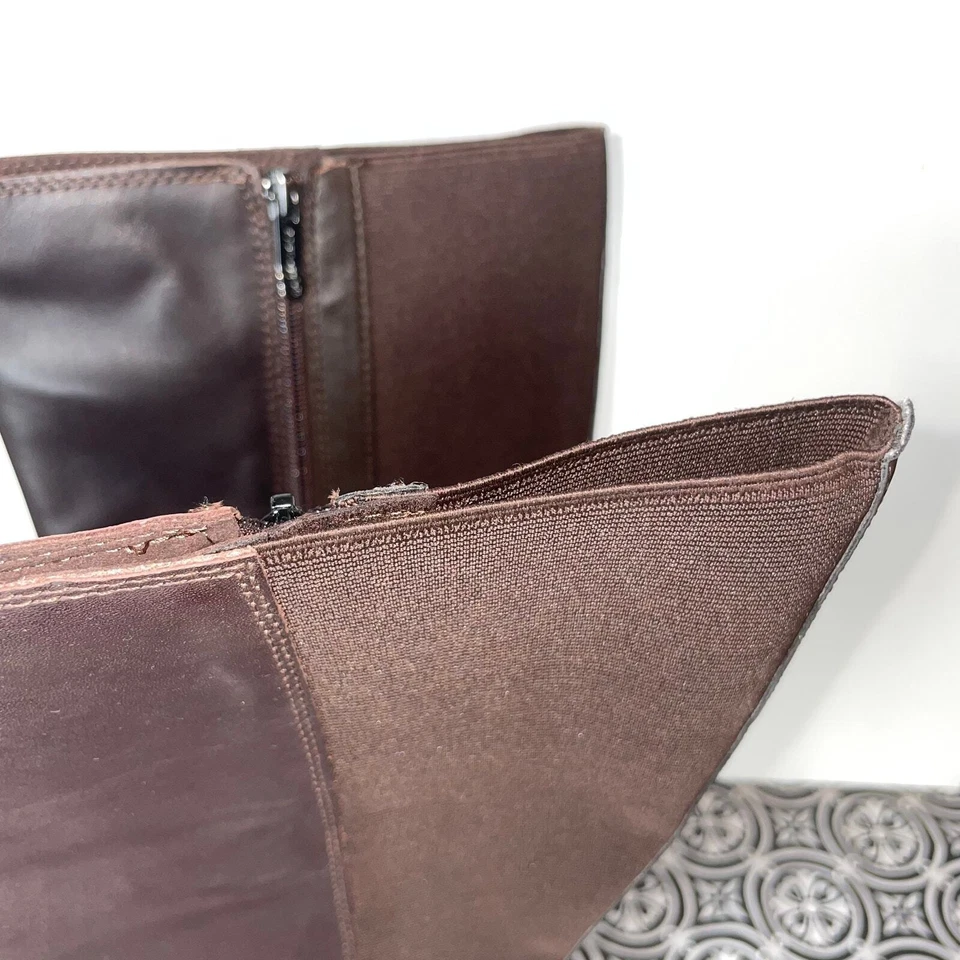 Bota Feminina Easy Spirit Chaza Joelho Alto, Couro Marrom Escuro, 7,5 de Largura - Imagem 4 de 4