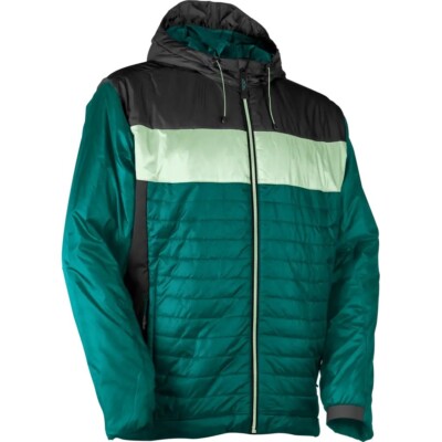 NEW Sun Mountain Horizon Jacket MED Teal Full-Zip Windproof Quilted Puffer Hood