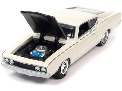 1969 FORD TORINO TALLADEGA WHITE 1/64 MODEL JOHNNY LIGHTNING