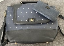 Pauls Boutique Navy Lightening Bolt Bag And Purse