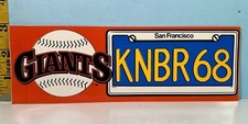 Vintage San Francisco Giants KNBR Radio Station Bumper Sticker