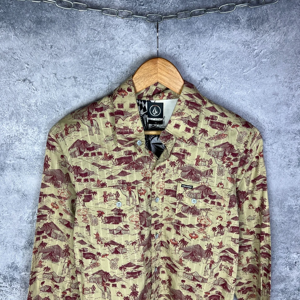 Men’s Volcom Shirt Long Sleeve Multicolor Cotton Size XS - Image 2 of 4
