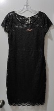 Ci Sono By Cavalini Women's Black Lace Lined Dress Size 6-8 