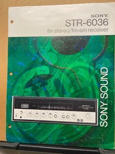 Vtg Original Sony Brochure Insert STR-6036 Receiver Spec Sheet