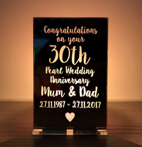 30th wedding anniversary gifts for mum and dad