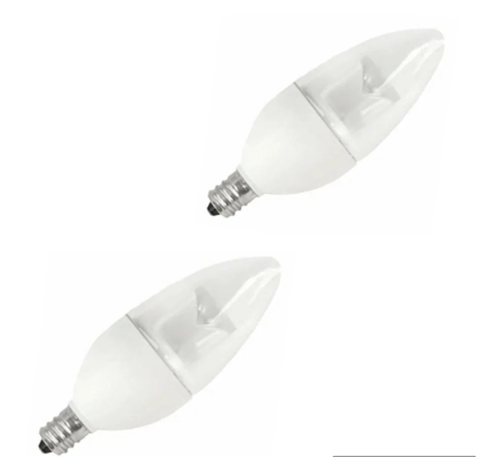 Lot Of 2 TCP ELITE 40W 5W 3000K DIMMABLE LED CHANDELIER BULB # LED5E12B1130K New - Image 2 of 4