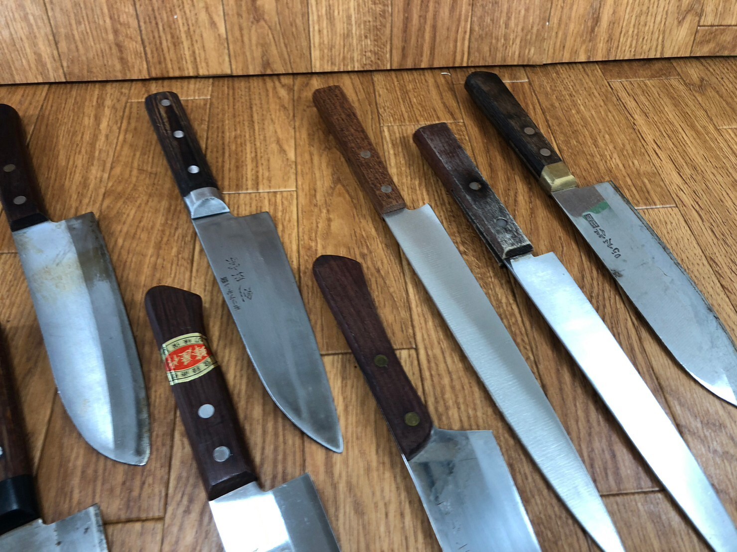 Damaged Lot of Japanese Chef's Kitchen Knives hocho set from Japan