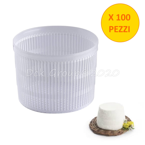 E.T.I. S.r.l. Fuscelle Per Ricotta E Formaggi Da 80g - 10 Pezzi In Plastica Alimentare, Misure Interne Ø 55-58 Mm, Lavabili In Lavastoviglie