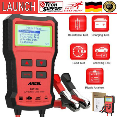 2023 BST100 12V Auto Batterietester Digital PKW KFZ Diagnosegerät Akku Testgerät