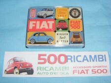 FIAT 500 D/F/L/R EPOCA VINTAGE SET DI 9PZ CALAMITA STEMMA LOGO 500 GADGET MAGNET