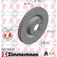 Zimmermann 2X Bremsscheibe Vorne Ø380 Mm InnenbelüFtet FüR Ford Usa Mustang