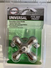 Danco Universal Decorative Faucet Cross Handle Brushed Nickel New