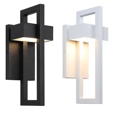 9W 3000K Modern LED Exterior Wall Sconce Waterproof Outdoor Porch Light Fixture