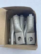 BURNDY # YA28A3 4/0 AWG 1 HOLE COMPRESSION LUG 1-5/8 2 CRIMPS LOT OF (5)