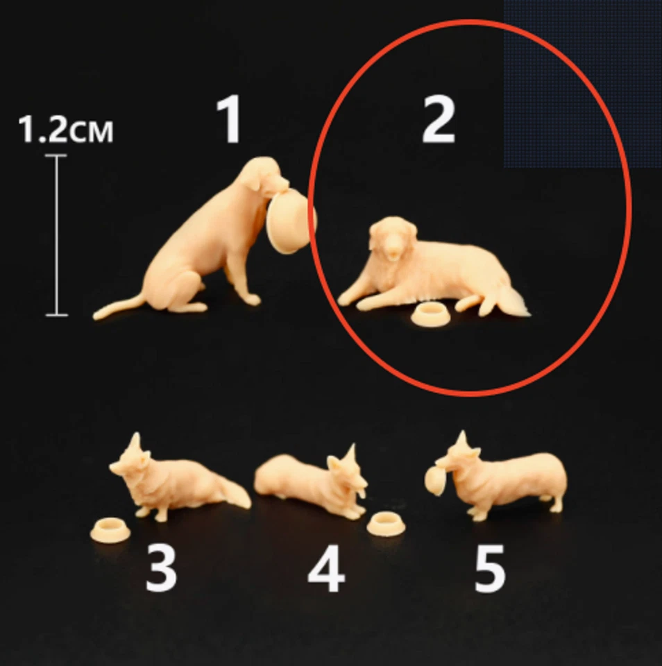 1/64 corgi Labrador Rice No. 2 Dog Miniature Model Scene Props Auto Vehicle Toys - Image 3 of 3