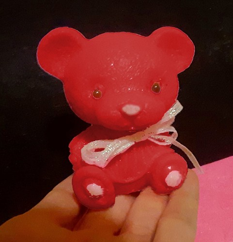 Shea Butter Teddy Bear Shaped Customizable Soap - Picture 2 of 11