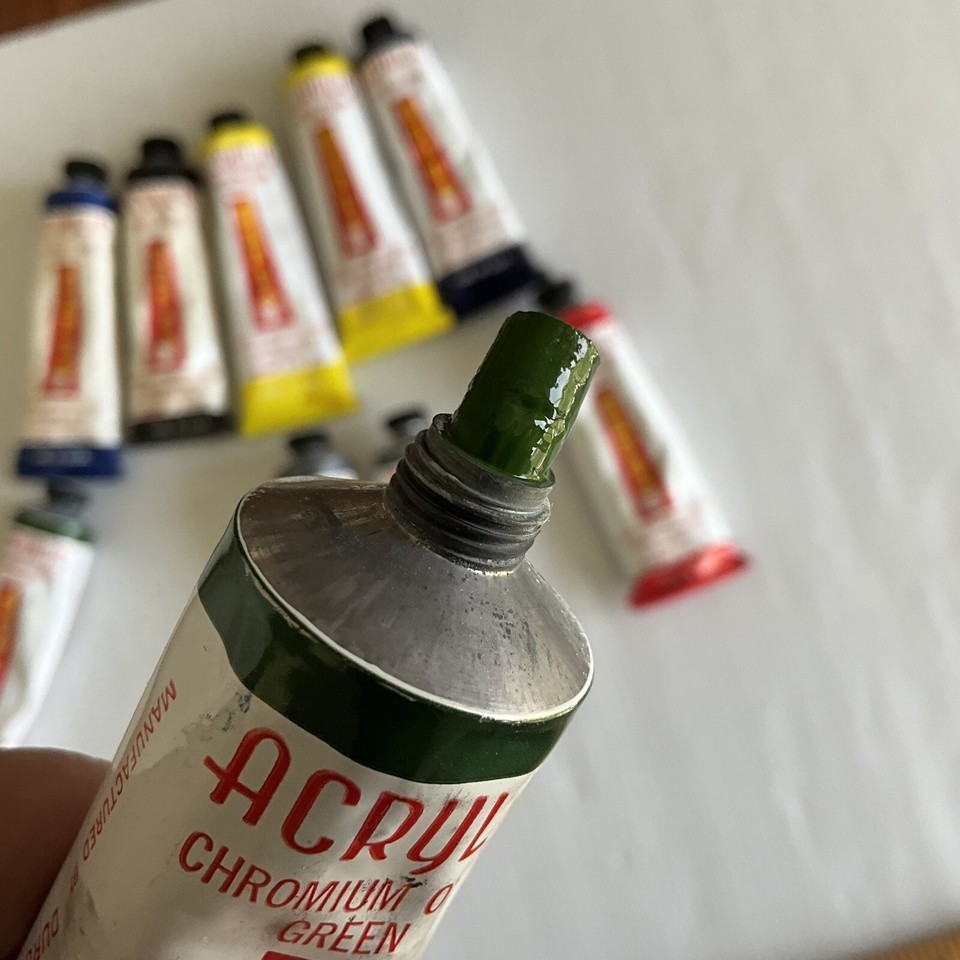 Duro Artist Acrylic Paint Vintage 10 Tubes Nearly Full eBay