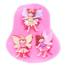 Silicone Fairies Mould Cake Toppers Fondant Chocolate Icing Baking Decorating