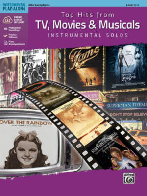 Top Hits from TV, Movies  Musicals Instrumental Solos: Alto Sax, Book   - GOOD