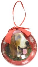 BASSET HOUND--Shatterproof Ball Ornament--3"-- by E  S Pets