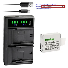 Kastar Battery LTD2 USB Charger for SJCAM SJ4000B & SJCAM SJ5000 Plus Camera