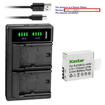 Kastar Battery LCD USB Triple Charger for Eken PG1050 Evolveo MiniDVR DV Camera