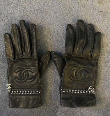 Chanel leather chain gloves | eBay