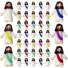 60 Pcs Mini Jesus Figurines Religious Gifts for Easter Egg Stuffers Party Favors