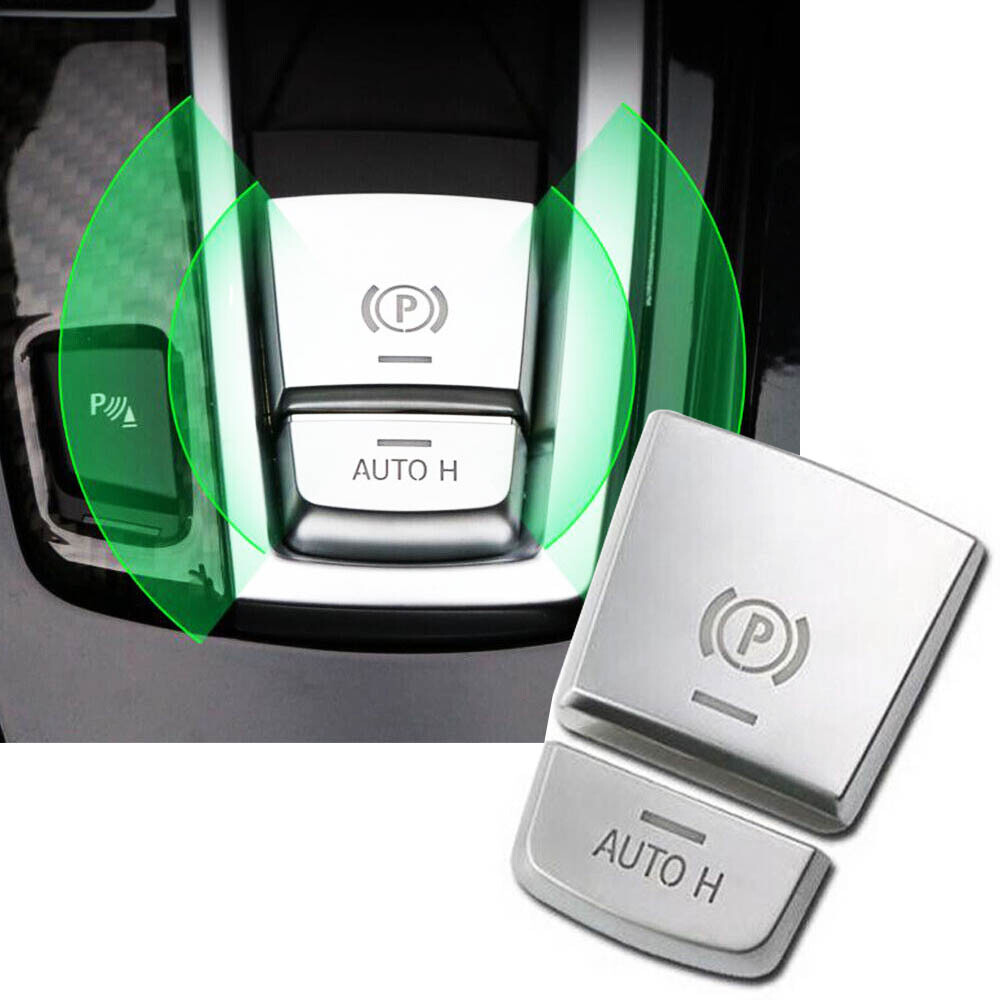 For BMW 5 6 7 X3 X5 X6 F10 Chrome Handbrake Auto Hold Button Switch Cover Trim