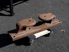 Large Antique Nautical Cast Iron Ship Tie Down Dock Cleat