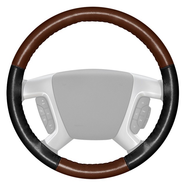 For Audi SQ5 14 Steering Wheel Cover EuroTone TwoColor Brown Steering