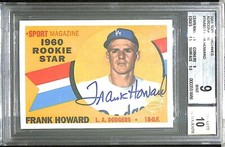 2001 Topps Archives Autograph #65 Frank Howard BGS 9 BGS Auto 10