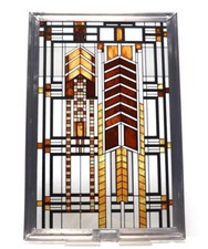 Stained glass, vintage Frank Lloyd Wright C Glassmasters made in USA