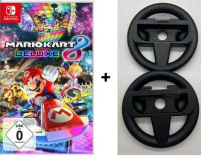 Mario Kart 8 Deluxe inkl. Lenkräder Nintendo Switch Spiel  Mariokart Mario-Kart