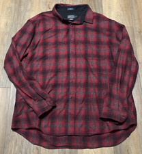 Pendelton Fireside Red Plaid Button Down 100%...
