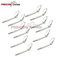 12 Pcs Dental Mouth Mirror heads Cone Socket  5 Plain - Stainless Steel.