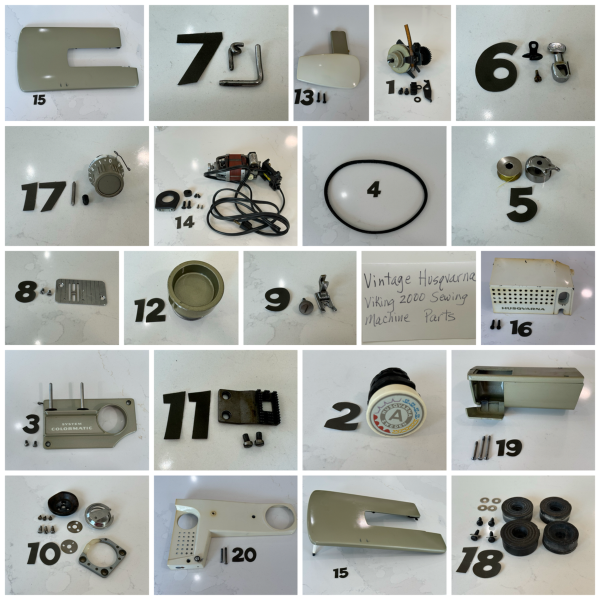 VINTAGE HUSQVARNA VIKING 2000 SEWING MACHINE PARTS | eBay