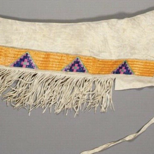 Housse De Fusil En Cuir Style Sioux - Broderie Perles Indiennes - Réf. S520 - Neuf Fait Main